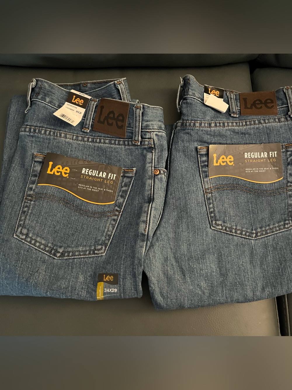 NWT 2 pairs of Men’s Lee Jeans - 34X29